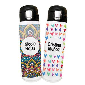 Botella de acero inox. con tapa y doble seguro. Personalizable. Edición Limitada. - Marca2