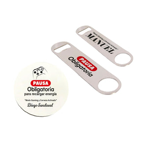 Posavaso + Destapador Personalizado Para Papá🍺 - Marca2