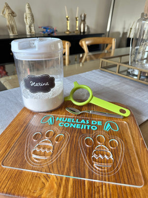 Set Huellas de Conejito de Pascua + bolsita personalizada. - Marca2