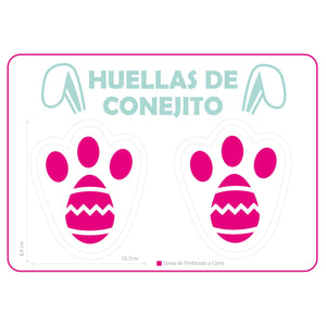 Set Huellas de Conejito de Pascua + bolsita personalizada. - Marca2