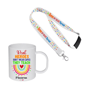 Set Personalizado: Regalo profesor: Botella acero inox + Lanyard - Marca2
