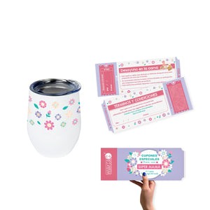 Set Regalo: Día de la Mamá: Cuponera Super mamá y vaso térmico personalizado. - Marca2