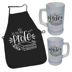Set Regalo Personalizado: Para profesor: Delantal + shopero - Marca2