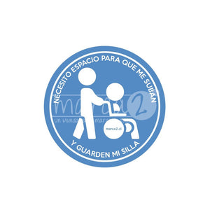 Autos Marca2 : Sticker reflectante. Necesito espacio para que me suban y guarden mi silla. - Marca2