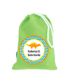 Bolsa impermeable para colación. Verde limón - Marca2