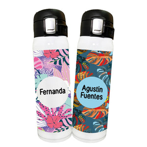 Botella de acero inox. con tapa y doble seguro. Personalizable. Edición Limitada. - Marca2