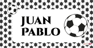 Diseño Fútbol. Cuadritos infantiles personalizados.  Medida: 30 x 15 cm.  Cuadritos con diferentes diseños para decorar dormitorios, salitas y puertas de niños, niñas y adolescentes. Son de material rigido y muy duradero. Marca2 desde 2011. Enviamos a todo Chile.