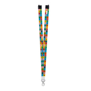 Estuche + Lanyard diseño: Caritas de colores - Marca2