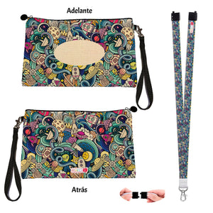 Estuche + Lanyard diseño: Espacio - Marca2