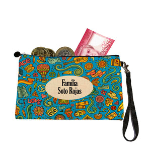 Estuche + Lanyard diseño: Hippie Azul - Marca2