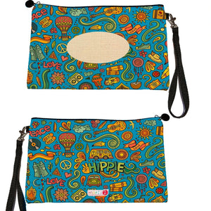 Estuche + Lanyard diseño: Hippie Azul - Marca2