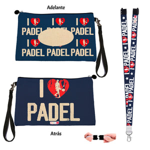 Estuche + Lanyard diseño: Pádel - Marca2