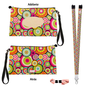 Estuche + Lanyard diseño: Psicodélico - Marca2