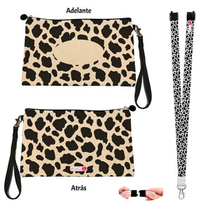Estuche + Lanyard diseño: Vaca - Marca2