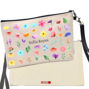 Estuche personalizado: Flores acuarela - Marca2