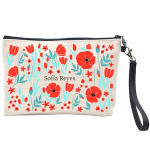 Estuche personalizado: Flores rojas - Marca2