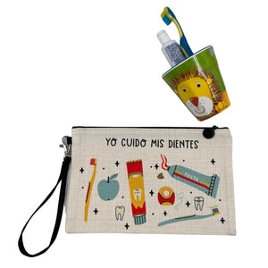 Estuche personalizado: Yo cuido mis dientes: Turquesa / Naranja - Marca2