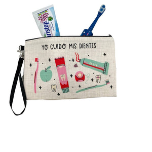 Estuche personalizado: Yo cuido mis dientes: Turquesa / Rosado - Marca2