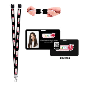 Lanyard impreso logo empresa + credencial con foto - Marca2