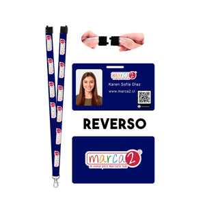 Lanyard impreso logo empresa + credencial con foto - Marca2