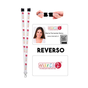 Lanyard impreso logo empresa + credencial con foto - Marca2