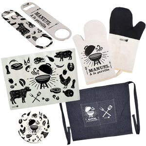 Set Regalo Cumpleaños: Diseño Parrillero premium: Personalizado - Marca2