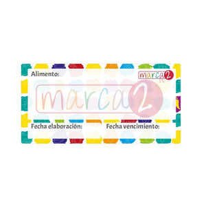 Stickers para identificar compotas y comidas infantiles. - Marca2