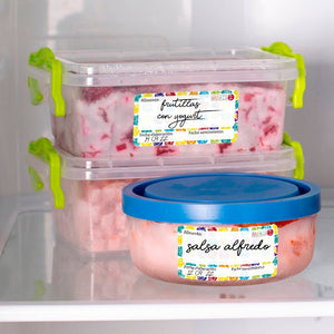 Stickers para identificar compotas y comidas infantiles. - Marca2