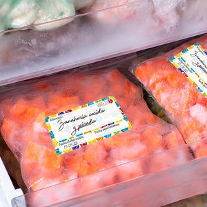 Stickers para identificar compotas y comidas infantiles. - Marca2