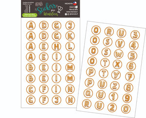 Stickers para identificar vasos copas y botellas. - Marca2