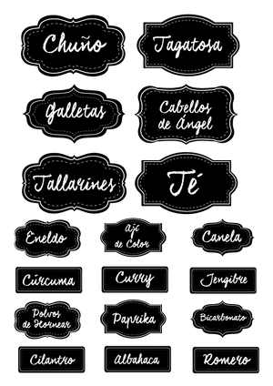 Stickers para la Cocina 74 unidades - Marca2