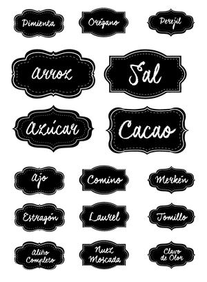 Stickers para la Cocina 74 unidades - Marca2
