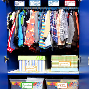 Stickers para organizar CLOSET DE NIÑOS - Marca2