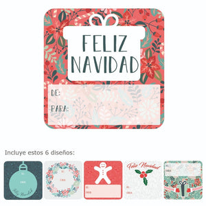 Stickers para Regalos de Navidad: Moderno - Marca2