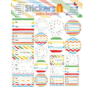 Stickers Personalizados para Regalos: Colores - Marca2
