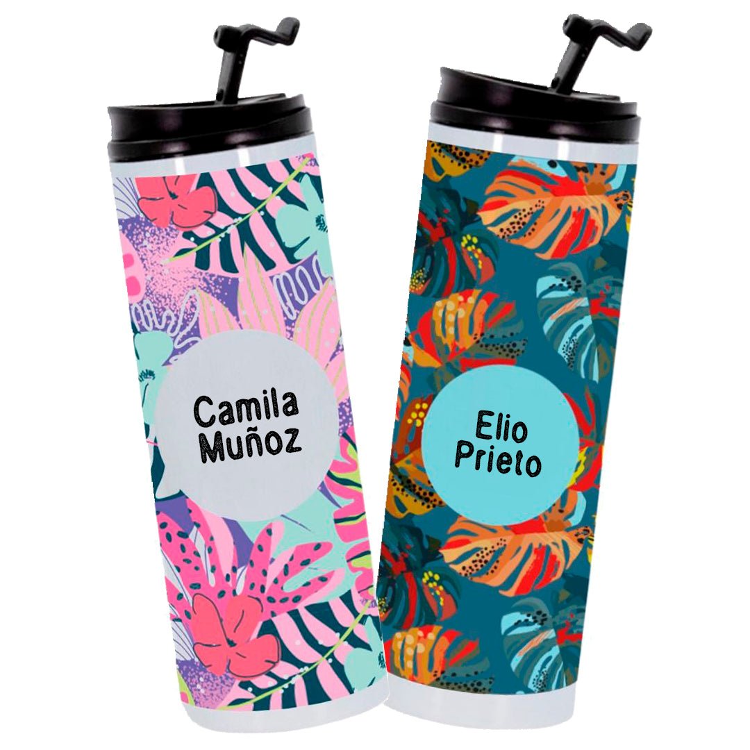 Botella de acero inox. con tapa y personalizable: Edición Limitada - Marca2