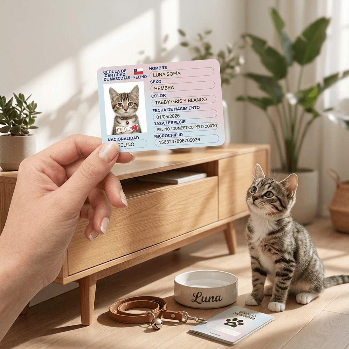 Carnet de Identidad Personalizado para Mascotas — Formato Tarjeta 🐾 - Marca2