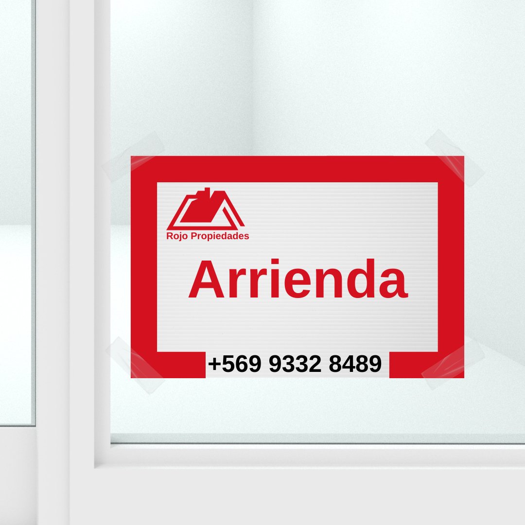 Letrero publicitario para ventanas: Venta arriendo - Marca2