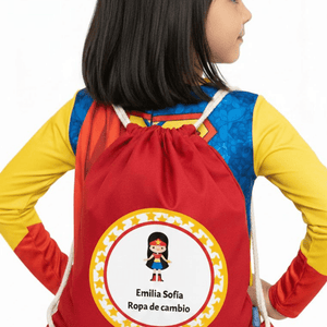 Mochila Impermeable Personalizada | Roja |Jardín, colegio y Playa | Marca2 - Marca2