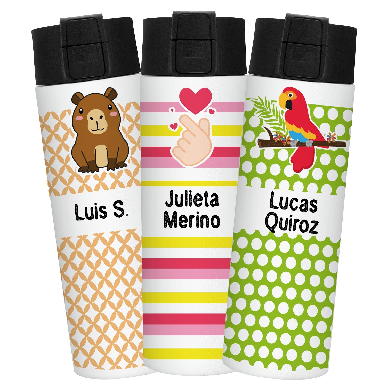 NUEVA Botella Acero Inoxidable 450 ml con botón | Infantil 1 | Sin Derrames | Marca2 - Marca2