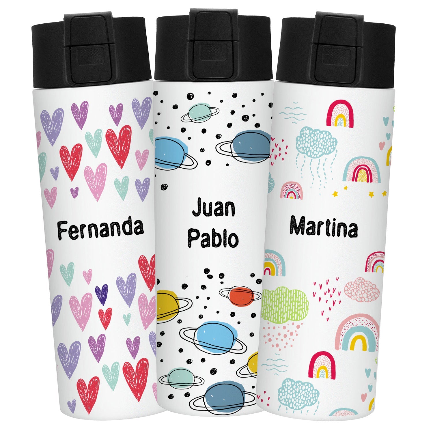 NUEVA Botella Acero Inoxidable 450 ml con botón | Infantil 2 | Sin Derrames | Marca2 - Marca2