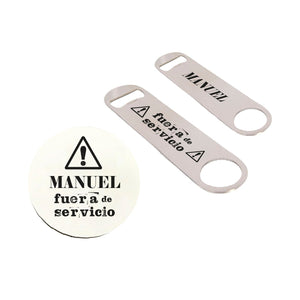 Posavaso + Destapador Personalizado Para Papá🍺 - Marca2