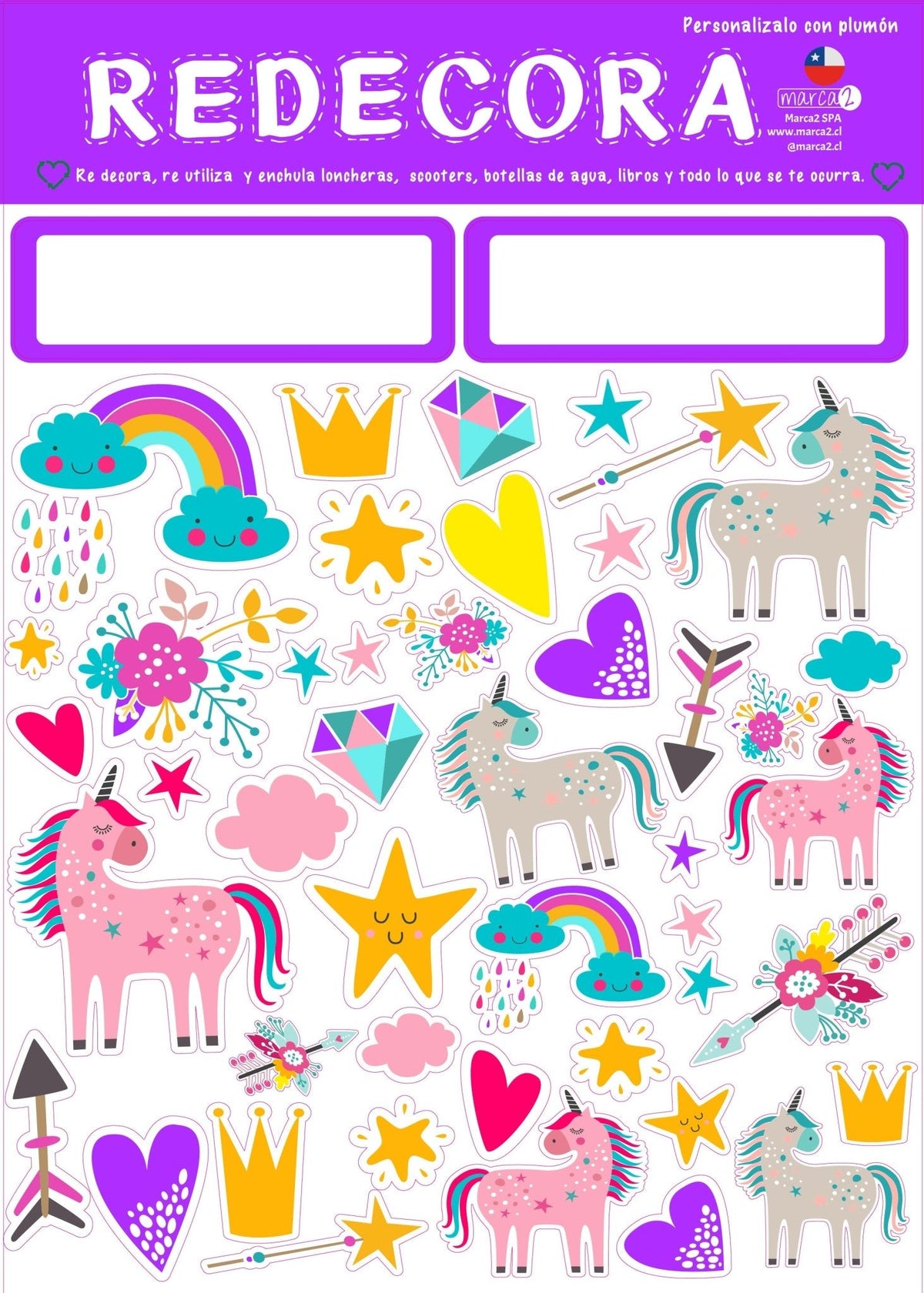 Regalo para cumpleaños: Botella + stickers redecora DIY - Marca2