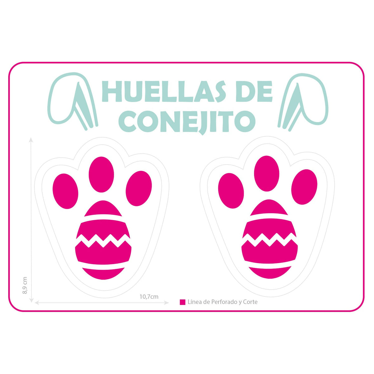 Set Huellas de Conejito de Pascua + bolsita personalizada. - Marca2