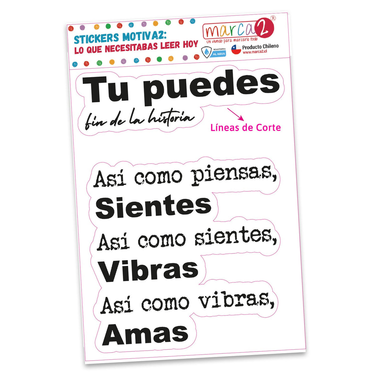Stickers Motiva2: Lo que necesitabas escuchar hoy - Marca2