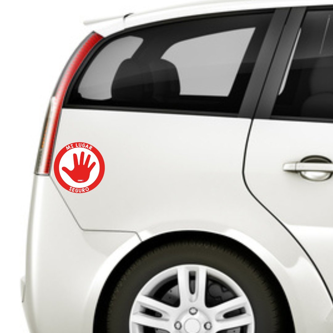 Autos Marca2 : Mi lugar Seguro, sticker reflectivo. - Marca2