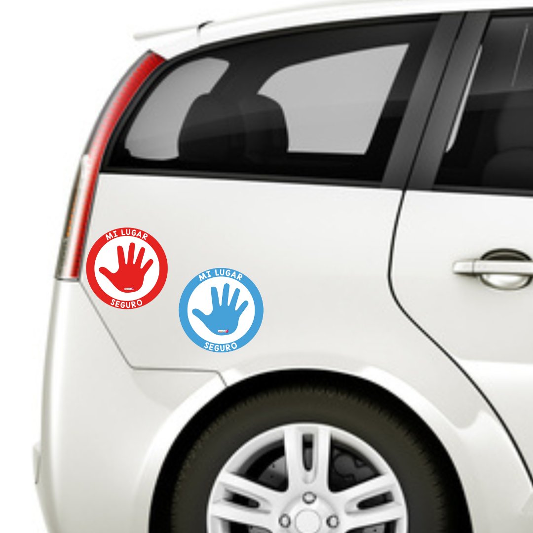 Autos Marca2 : Mi lugar Seguro, sticker reflectivo. - Marca2