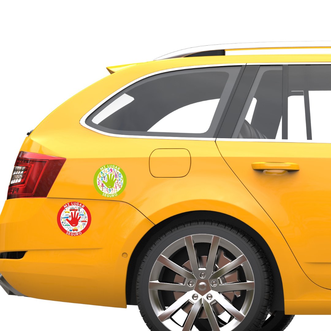 Autos Marca2 : Mi lugar Seguro, sticker reflectivos con diseños. - Marca2