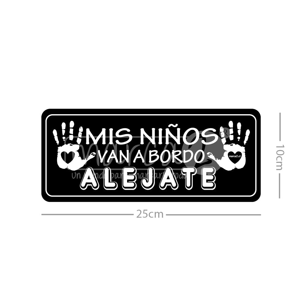 Autos Marca2: Mis niños van a bordo. ALEJATE - Marca2