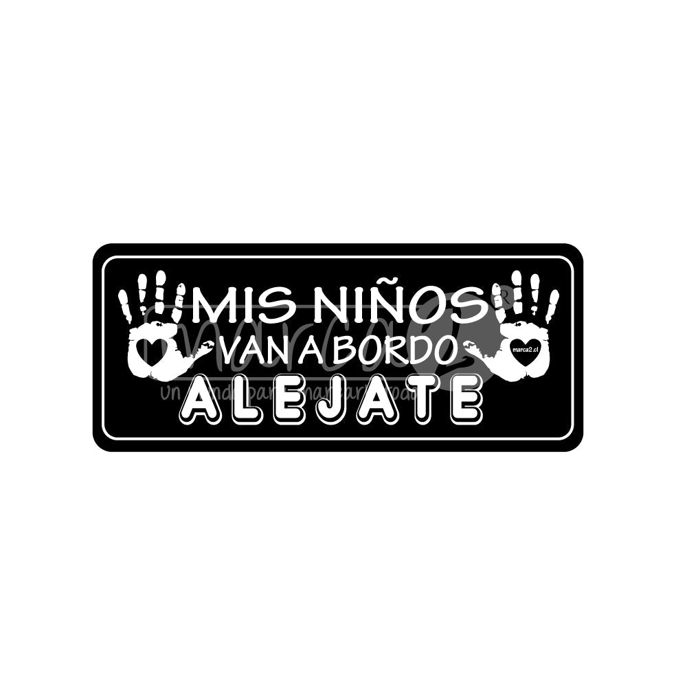 Autos Marca2: Mis niños van a bordo. ALEJATE - Marca2